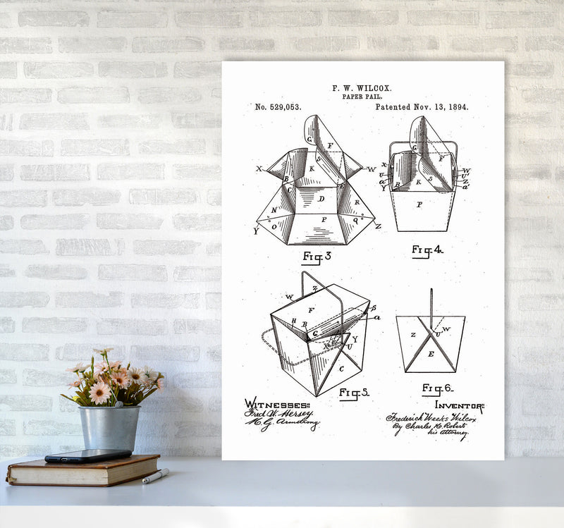 Chinese Take Out Box Patent Art Print by Jason Stanley A1 Black Frame