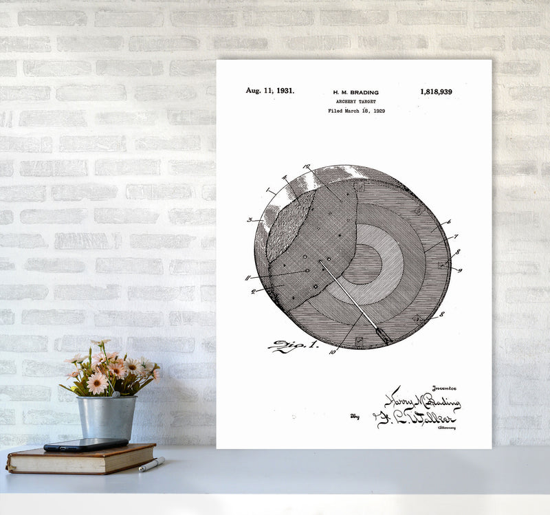 Archery Target Patent Art Print by Jason Stanley A1 Black Frame