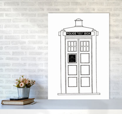 Police Call Box Patent Art Print by Jason Stanley A1 Black Frame