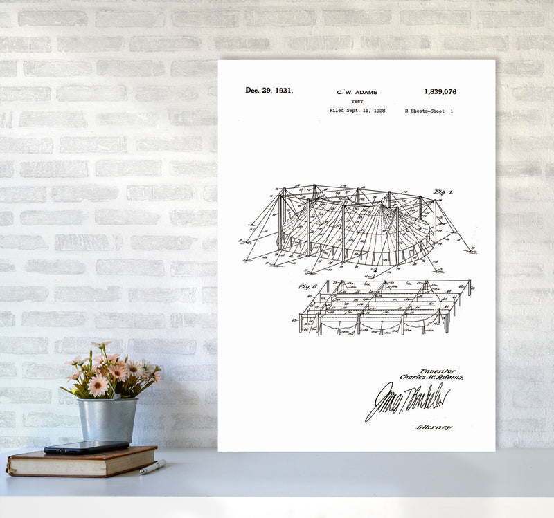 Carnival Tent Patent Art Print by Jason Stanley A1 Black Frame