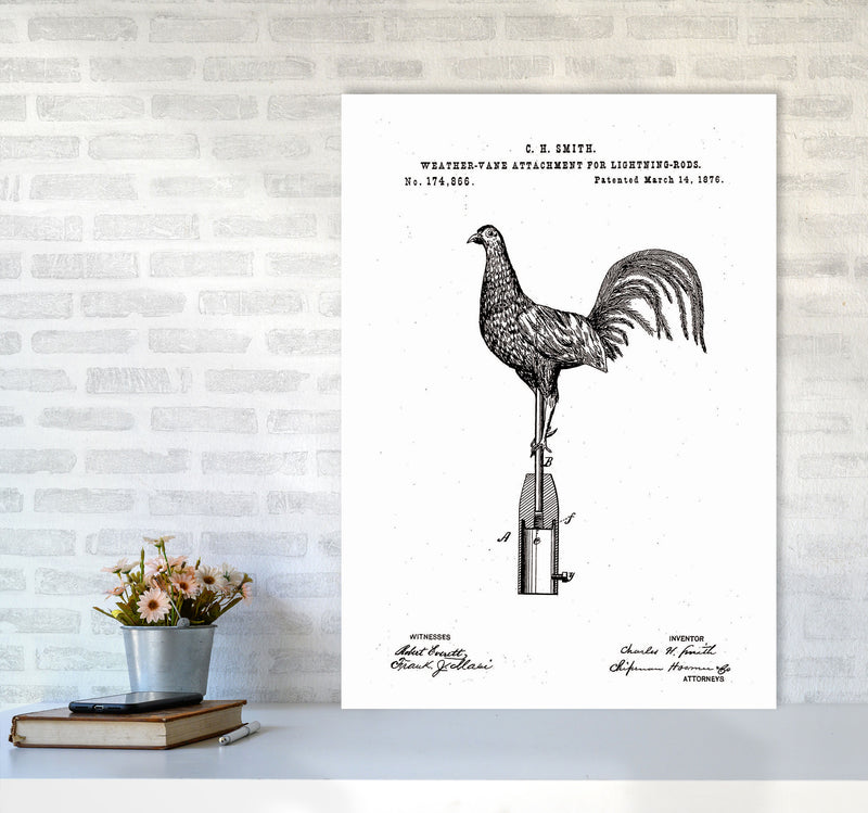 Weather Vane Patent Art Print by Jason Stanley A1 Black Frame
