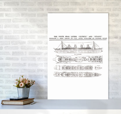Titanic Patent 2 Art Print by Jason Stanley A1 Black Frame