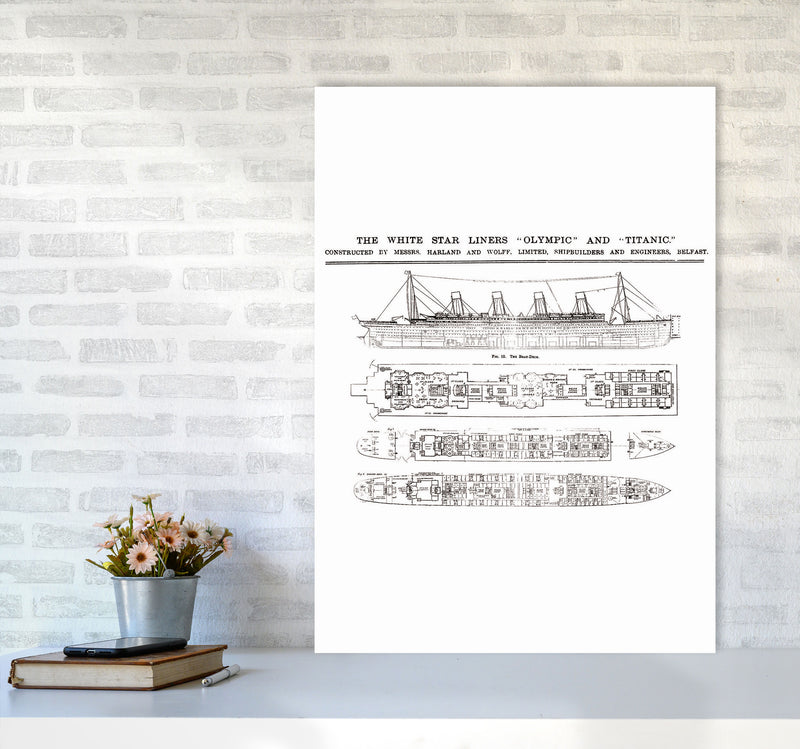Titanic Patent 2 Art Print by Jason Stanley A1 Black Frame