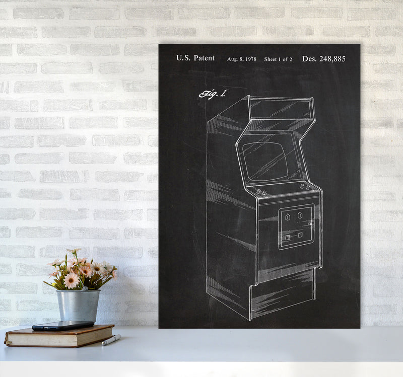 Arcade Game Patent Art Print by Jason Stanley A1 Black Frame