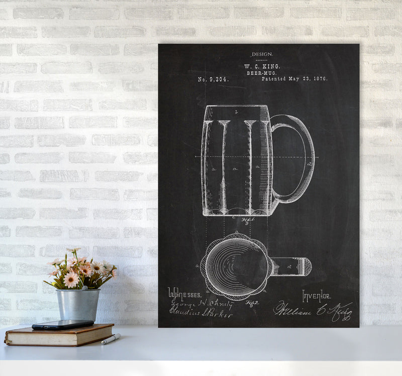 Beer Mug Patent Art Print by Jason Stanley A1 Black Frame