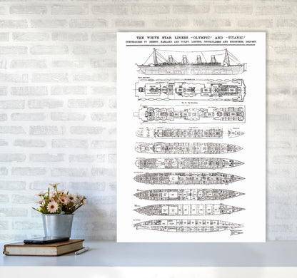 Titanic Patent Art Print by Jason Stanley A1 Black Frame