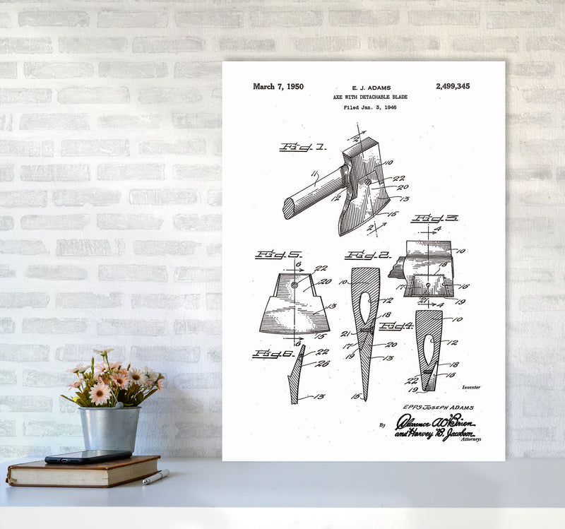 Axe Patent Art Print by Jason Stanley A1 Black Frame
