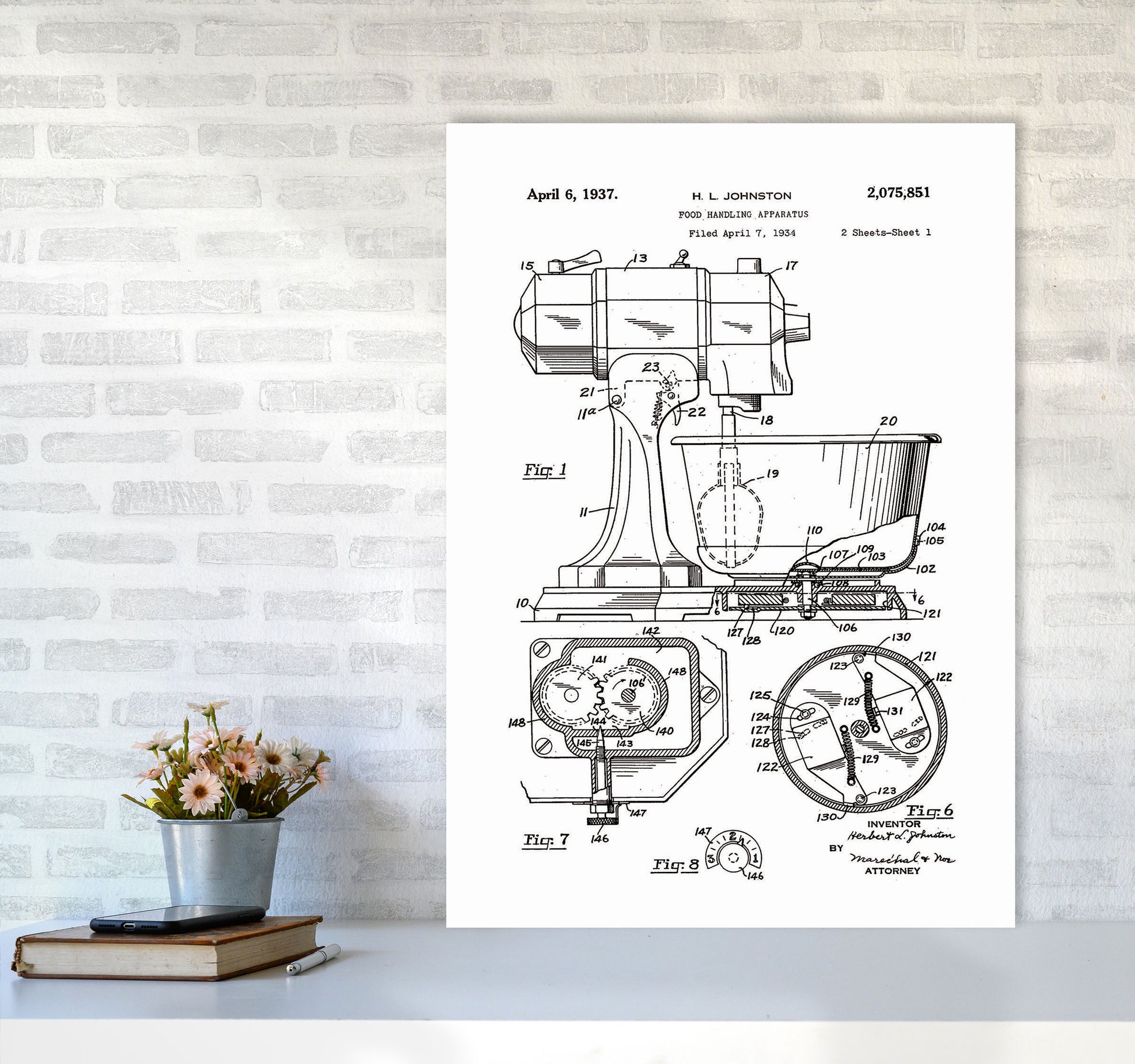 Mixer Patent Art Print by Jason Stanley A1 Black Frame