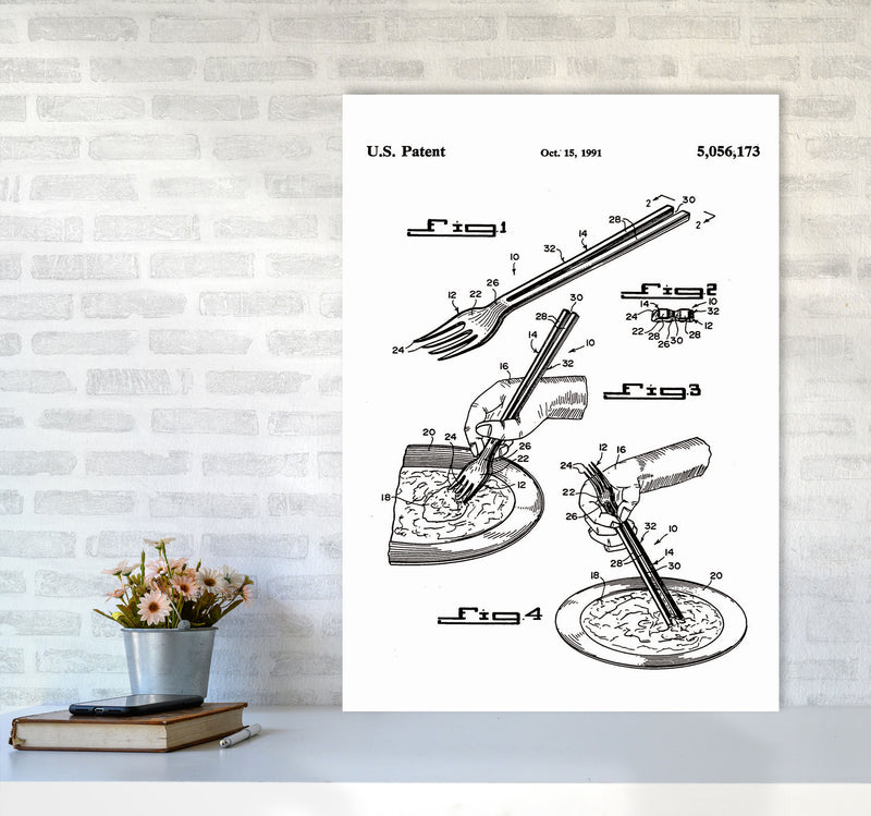 Fork Patent Art Print by Jason Stanley A1 Black Frame