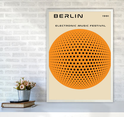 Berlin Electronic Music Festival Art Print by Jason Stanley A1 Oak Frame