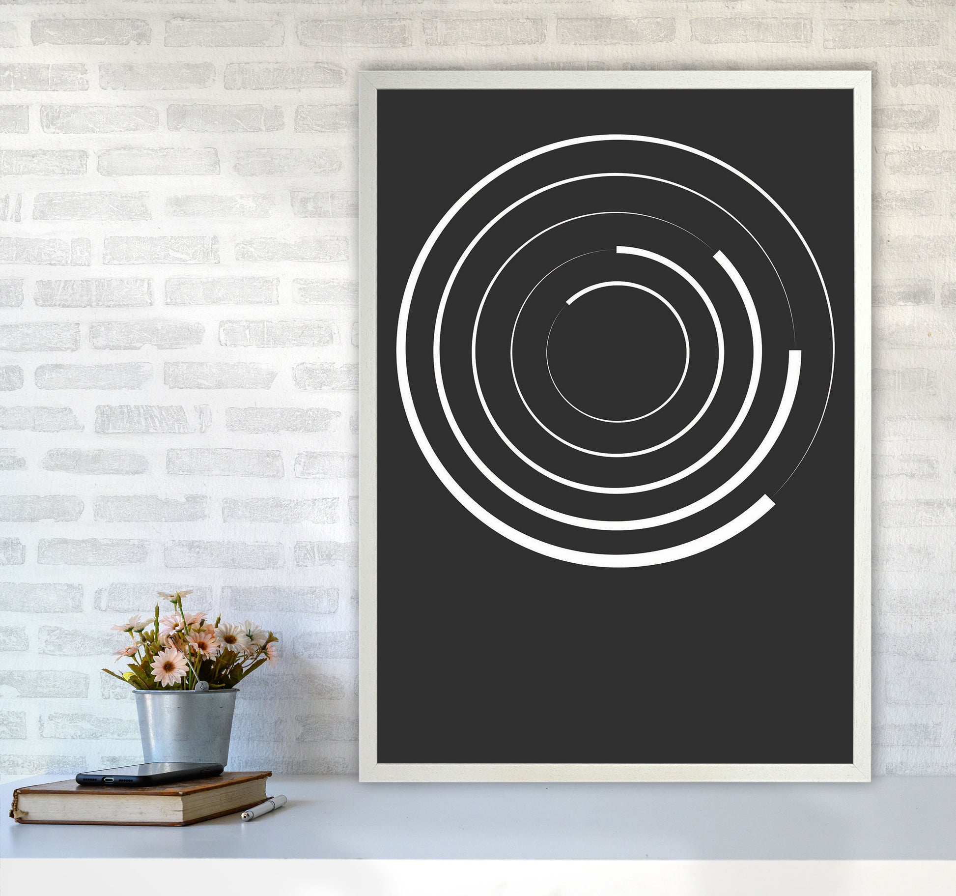Minimal Geometric Series - 28 Art Print by Jason Stanley A1 Oak Frame