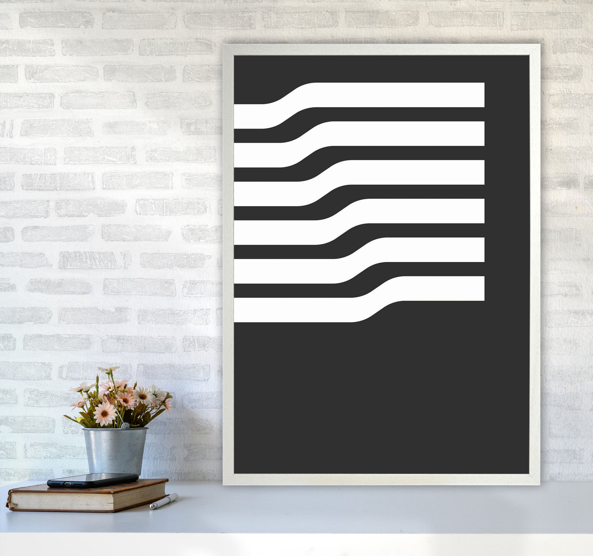 Minimal Geometric Series - 17 Art Print by Jason Stanley A1 Oak Frame