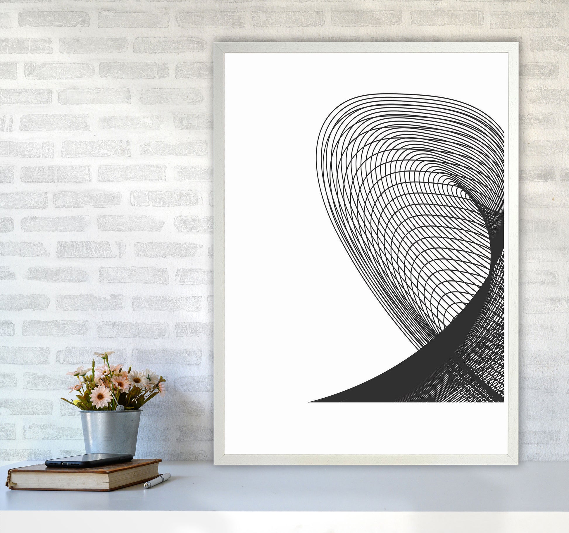 Minimal Geometric Series - 14 Art Print by Jason Stanley A1 Oak Frame