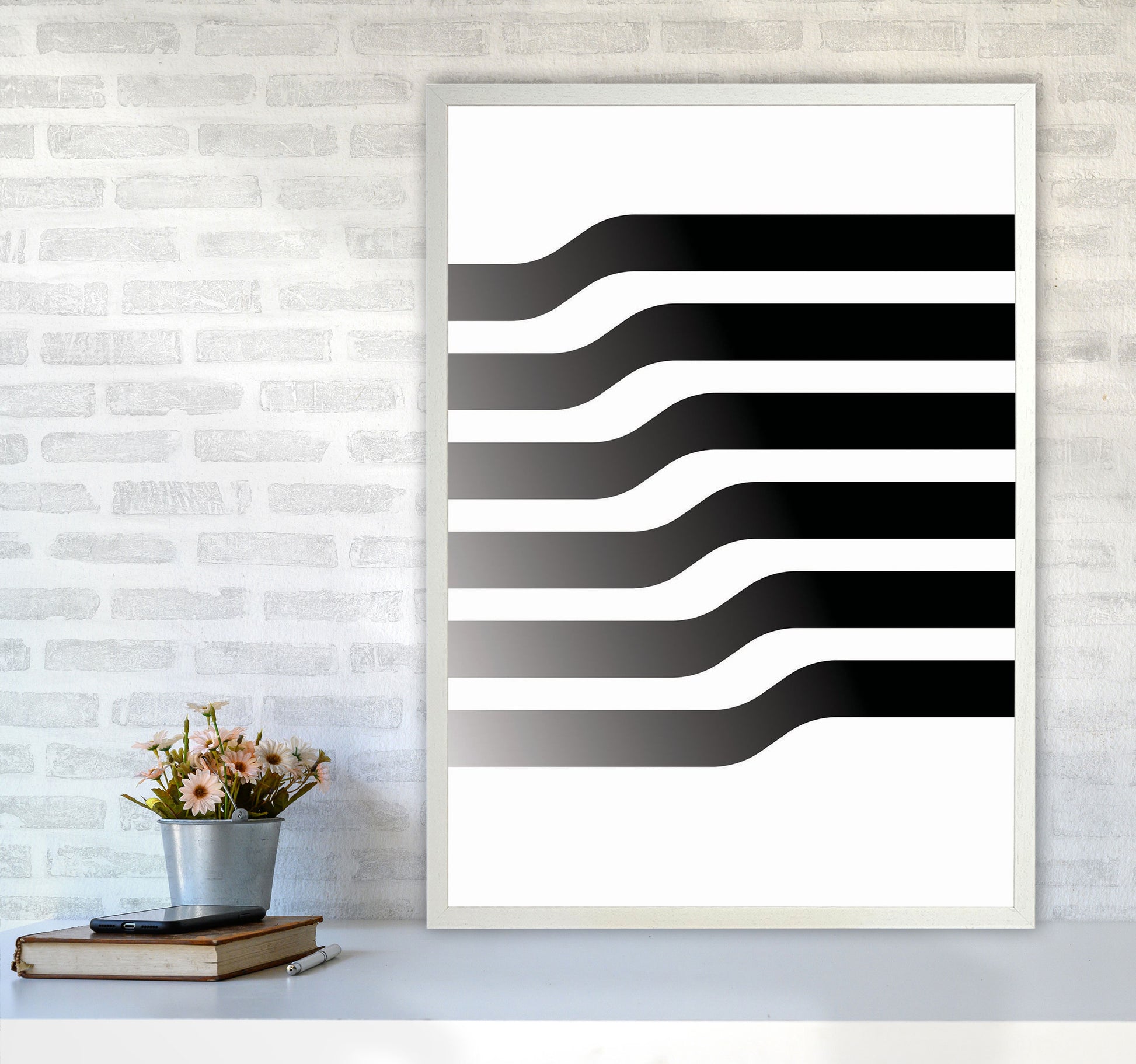 Minimal Geometric Series - 3 Art Print by Jason Stanley A1 Oak Frame