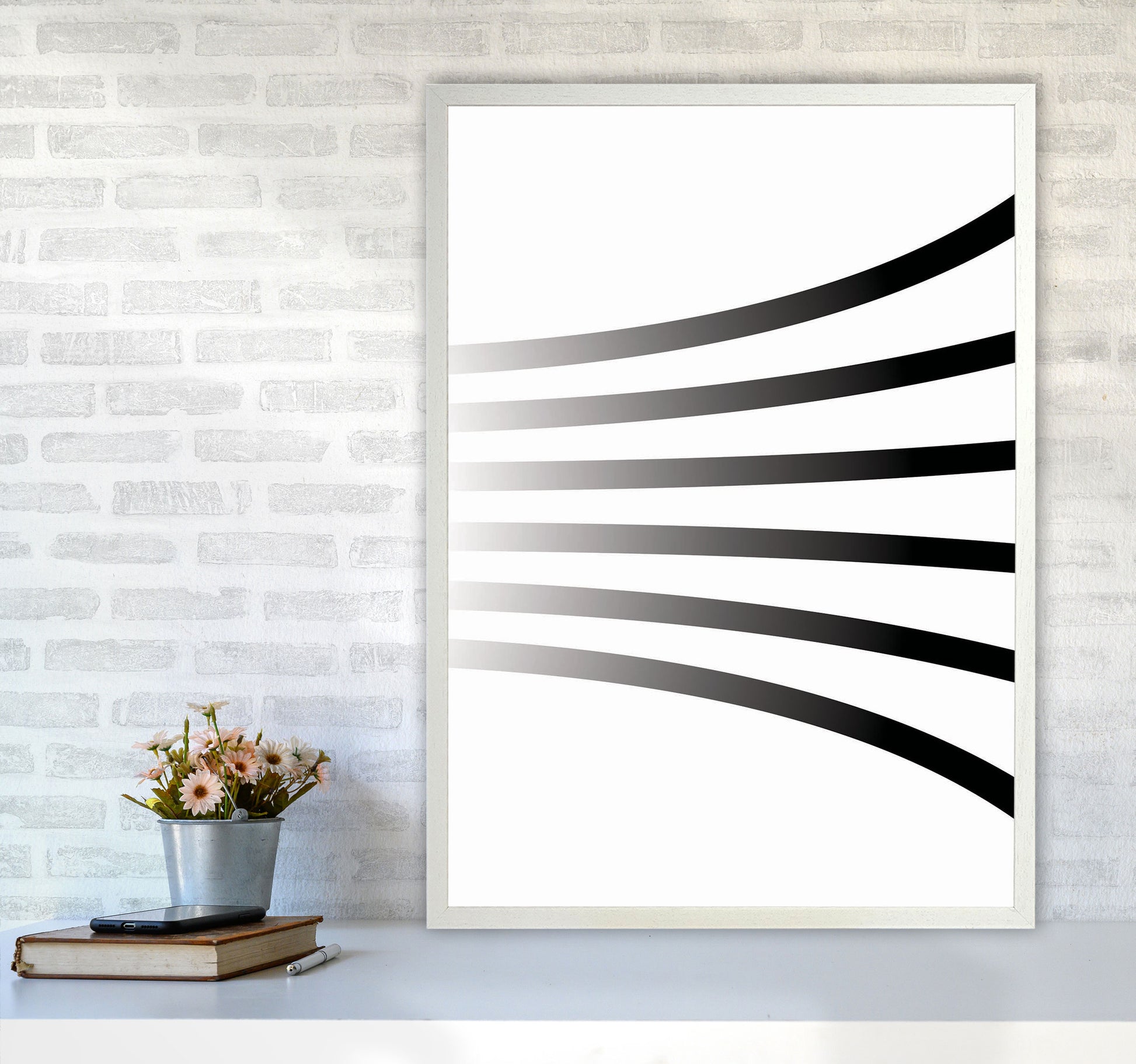 Minimal Geometric Series - 1 Art Print by Jason Stanley A1 Oak Frame