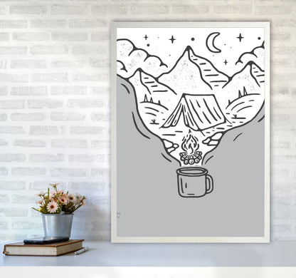 It All Started With Coffee Art Print by Jason Stanley A1 Oak Frame