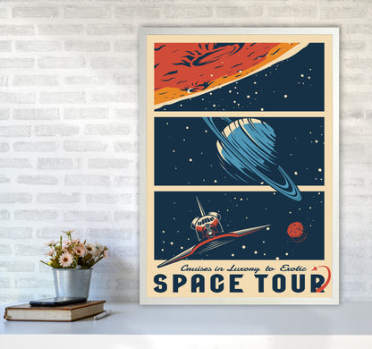 Outer Space Series - #18 Art Print by Jason Stanley A1 Oak Frame