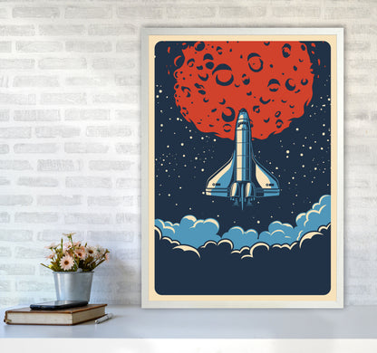 Outer Space Series - #15 Art Print by Jason Stanley A1 Oak Frame