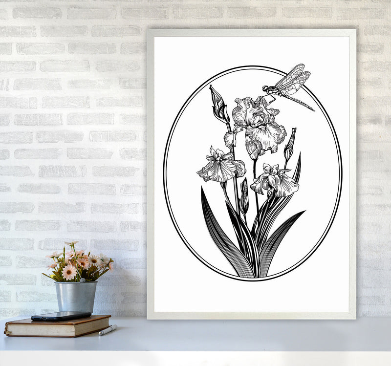 Vintage Beautiful Flower Art Print by Jason Stanley A1 Oak Frame