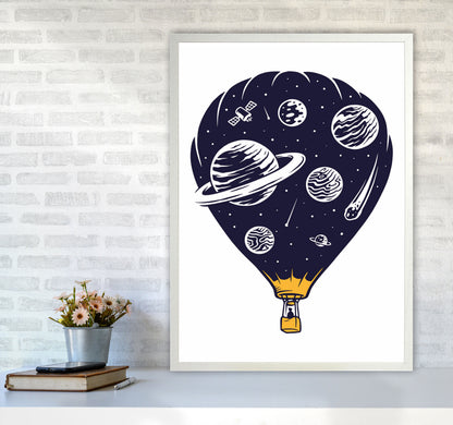 Hot Air Baloon Universe Art Print by Jason Stanley A1 Oak Frame