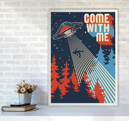 Outer Space Series - #7 Art Print by Jason Stanley A1 Oak Frame