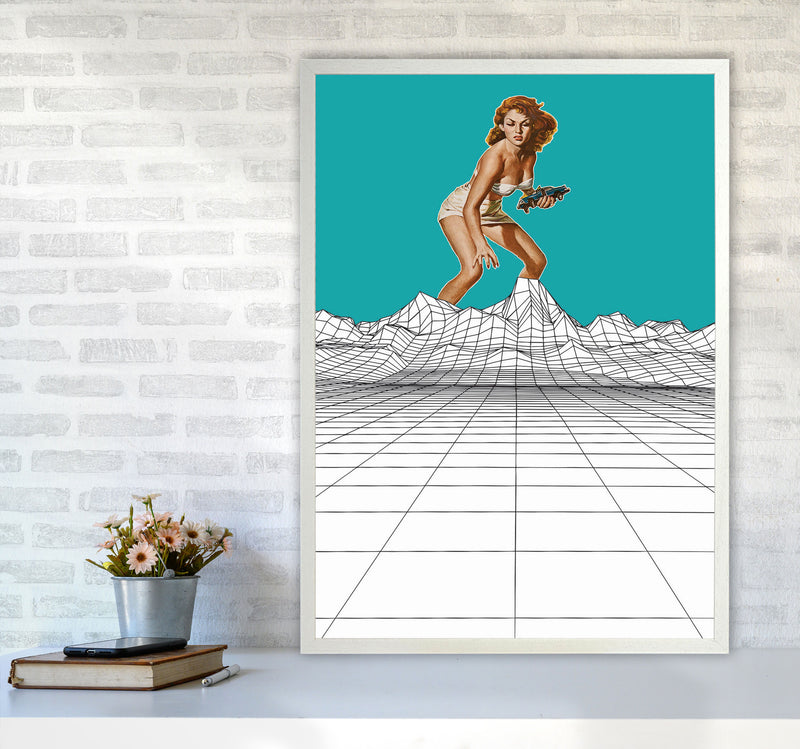 Attack In The Mountains Art Print by Jason Stanley A1 Oak Frame