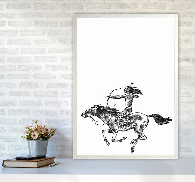 Native American Indian Art Print by Jason Stanley A1 Oak Frame