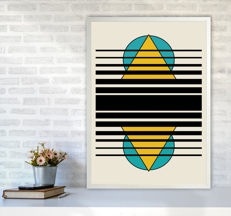 Geometric Suns. IIII Art Print by Jason Stanley A1 Oak Frame