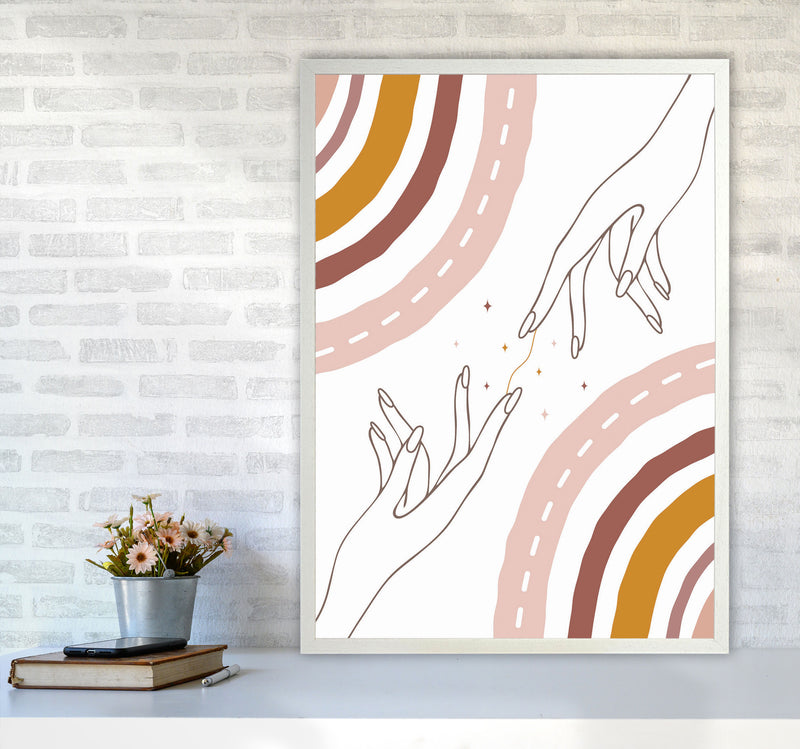 We Are All Connected Art Print by Jason Stanley A1 Oak Frame