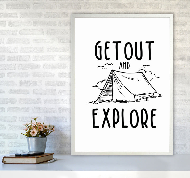 Get Out And Explore Art Print by Jason Stanley A1 Oak Frame