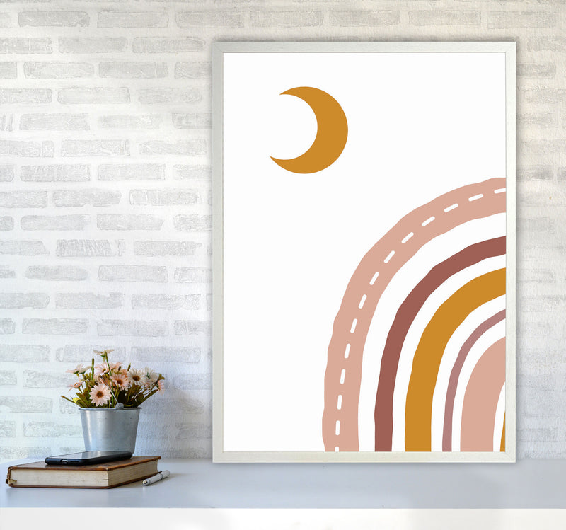 Abstract Moonvibes Art Print by Jason Stanley A1 Oak Frame