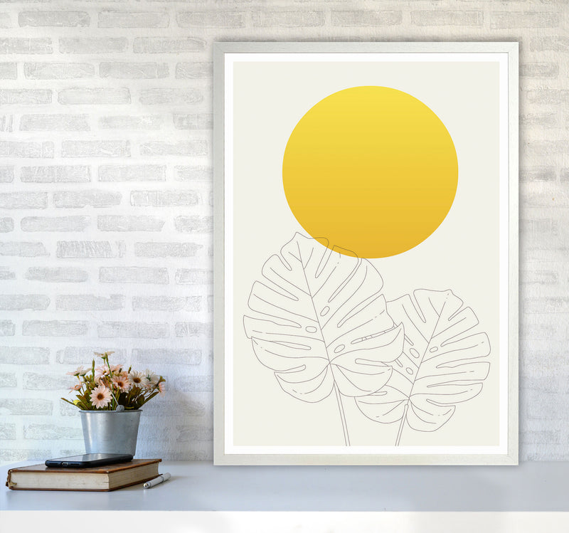 Botanical Yellow 1 Art Print by Jason Stanley A1 Oak Frame