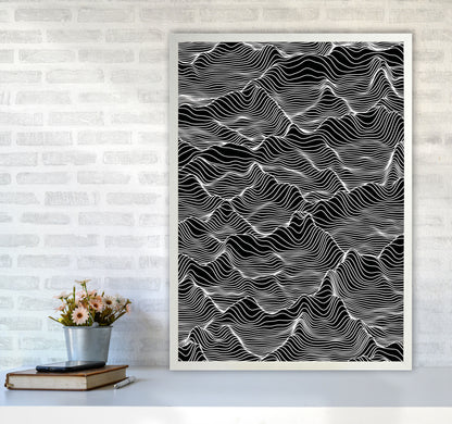 Abstract Mountains Art Print by Jason Stanley A1 Oak Frame