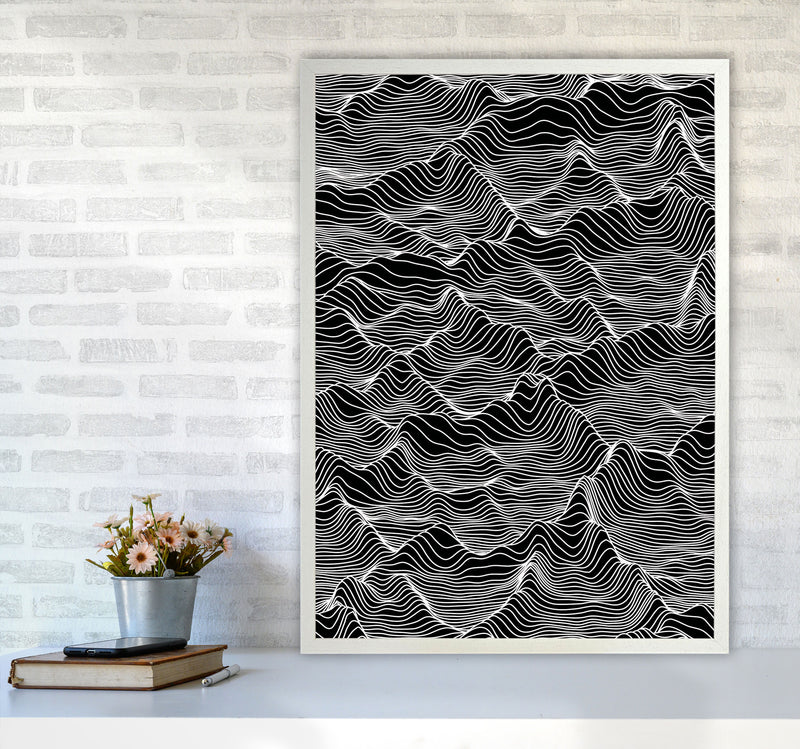 Abstract Mountains Art Print by Jason Stanley A1 Oak Frame