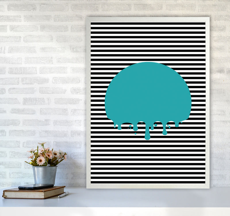 The Melting Moon Art Print by Jason Stanley A1 Oak Frame