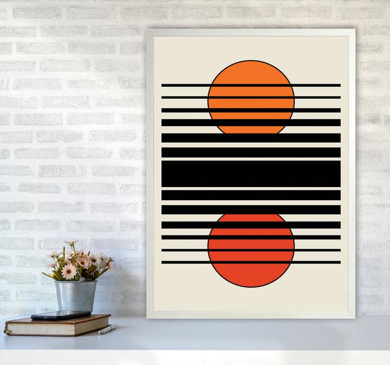 Geometric Suns II Art Print by Jason Stanley A1 Oak Frame