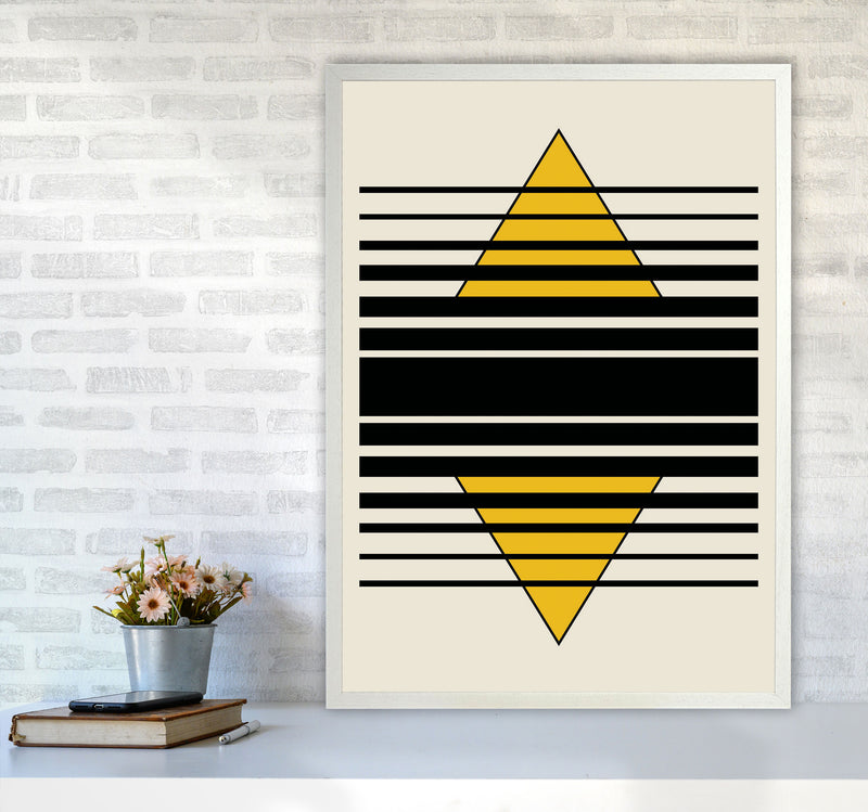 Geometric Pyramid Art Print by Jason Stanley A1 Oak Frame