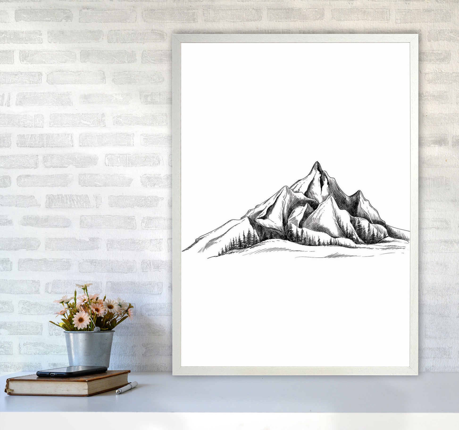 To The Mountains Art Print by Jason Stanley A1 Oak Frame