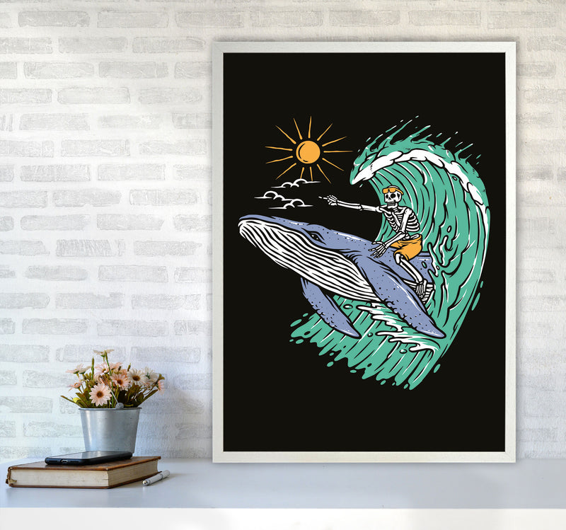 Going Straight! Art Print by Jason Stanley A1 Oak Frame