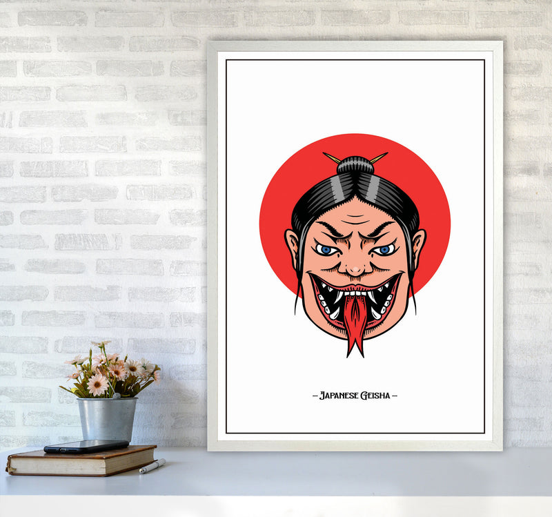 Japanese Geisha Art Print by Jason Stanley A1 Oak Frame