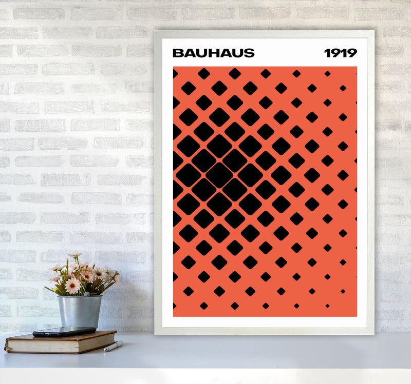 Bauhaus 1919 Red Art Print by Jason Stanley A1 Oak Frame