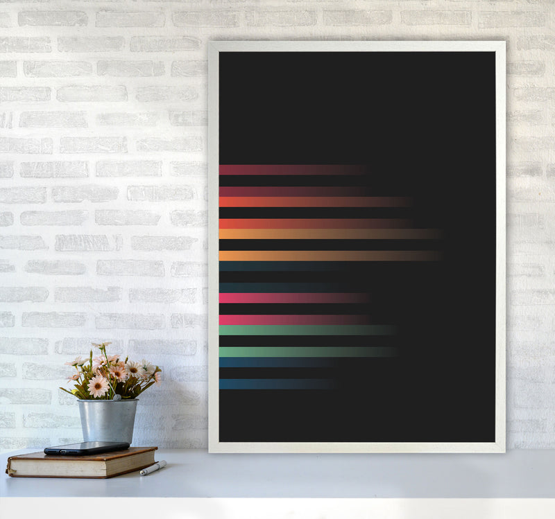 Faded Stripes 1 Art Print by Jason Stanley A1 Oak Frame