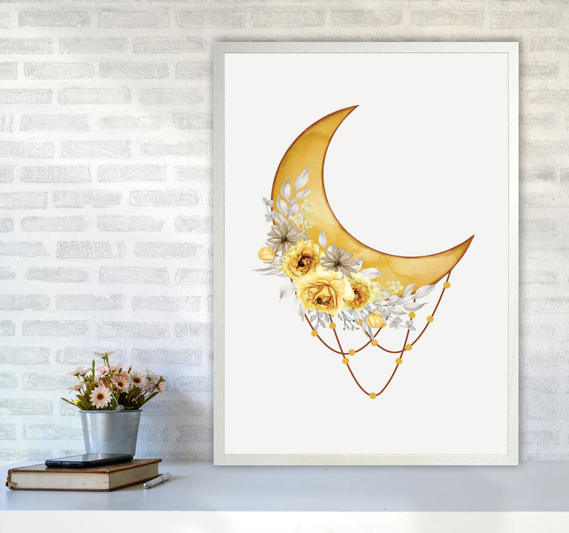 Watercolor Moon Art Print by Jason Stanley A1 Oak Frame
