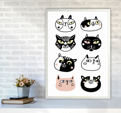 Crazy Cat Lady Art Print by Jason Stanley A1 Oak Frame