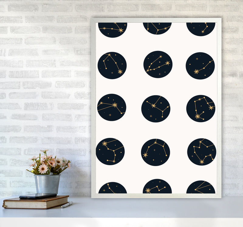 Constellations Art Print by Jason Stanley A1 Oak Frame