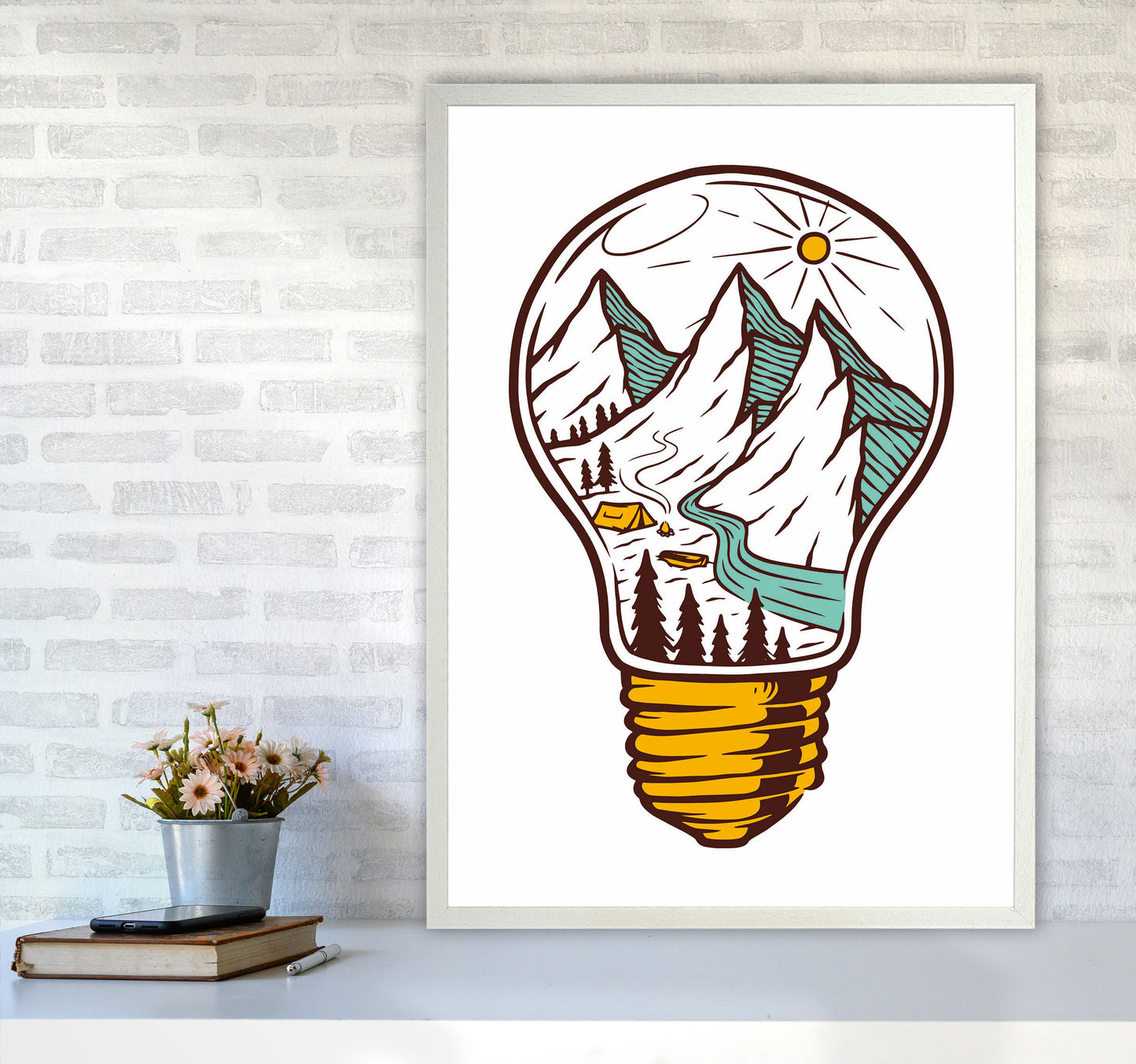 I Have An Idea Art Print by Jason Stanley A1 Oak Frame