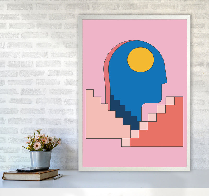 Keep Climbing Art Print by Jason Stanley A1 Oak Frame