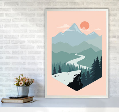 Get Out There Art Print by Jason Stanley A1 Oak Frame