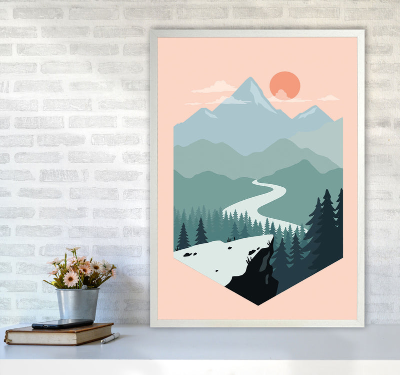 Get Out There Art Print by Jason Stanley A1 Oak Frame