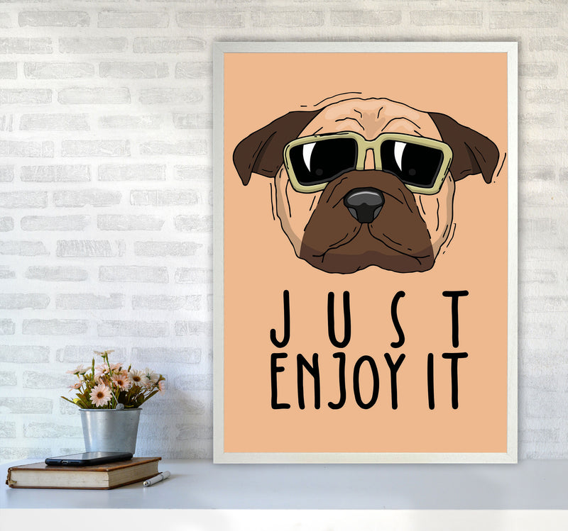 Just Enjoy It Art Print by Jason Stanley A1 Oak Frame